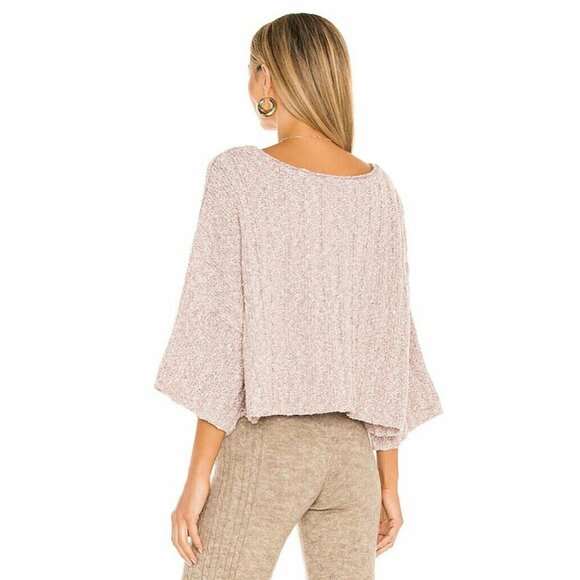 Free People NWT Sweater XS Mauve Good Day Pullover Oversized Extra Small - Picture 3 of 6